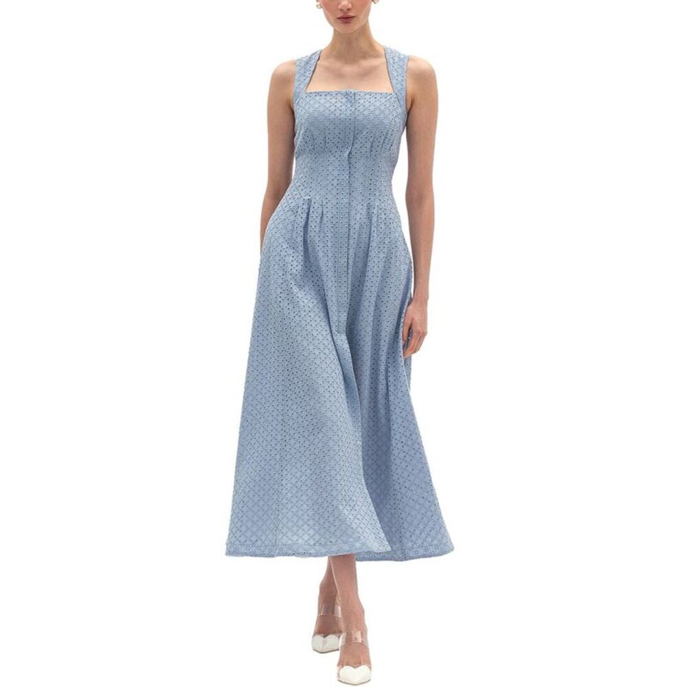 Bgl Womens  Sleeveless Midi Dress, Blue